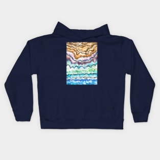 Rainbow Silt Geode Kids Hoodie